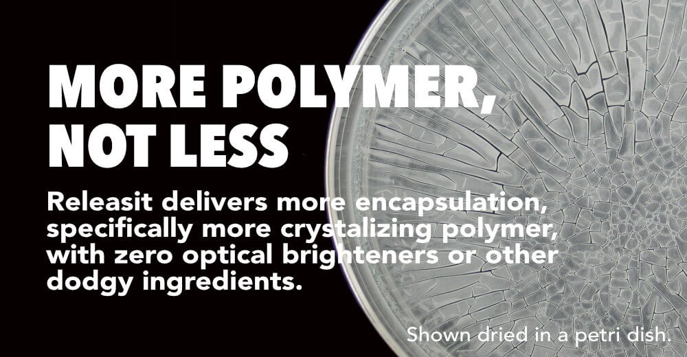 Releasit crystallized polymer dried in a petri dish